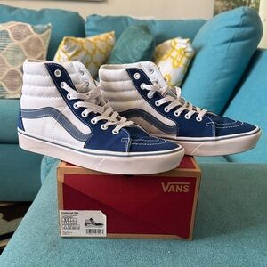 Vans ComfyCush Sk8-Hi Tri-Tone True Blue Moon Sneakers Men’s 9.5